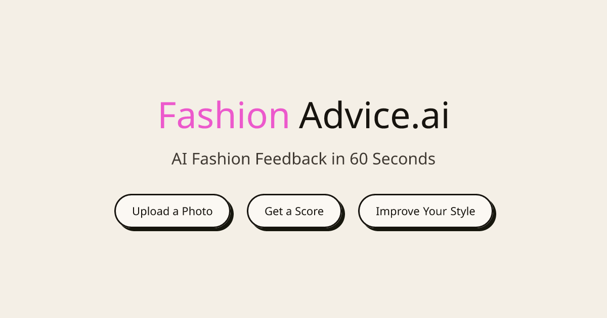 AI Outfit Rating & Fashion Advice | FashionAdvice.ai